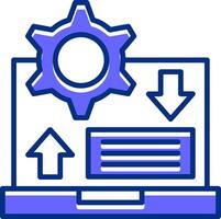 Agile Filled Slip Style Icon vector