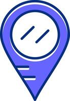 Location Filled Slip Style Icon vector