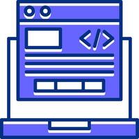 Programming Filled Slip Style Icon vector