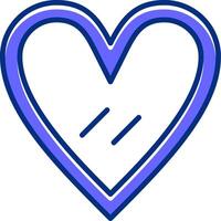 Heart Filled Slip Style Icon vector