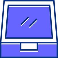 File Drawer Filled Slip Style Icon vector