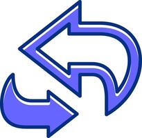 Refresh Filled Slip Style Icon vector