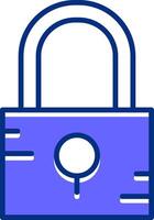 Lock Filled Slip Style Icon vector