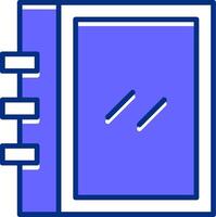 Notebook Filled Slip Style Icon vector