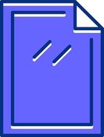 Paper Filled Slip Style Icon vector