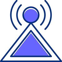 Brodcast Filled Slip Style Icon vector