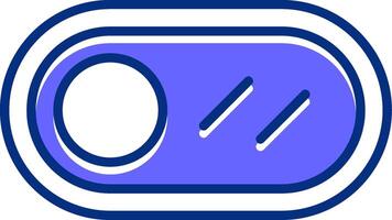 Toggle Button Filled Slip Style Icon vector
