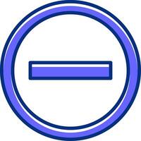 Remove Filled Slip Style Icon vector