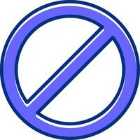 Banned Filled Slip Style Icon vector