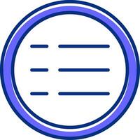 Menu Filled Slip Style Icon vector