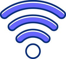 Wifi Signals Filled Slip Style Icon vector