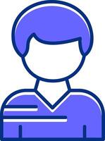 User Filled Slip Style Icon vector