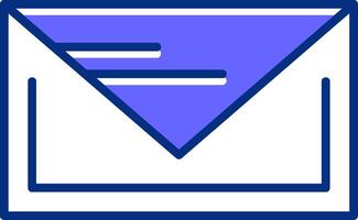 Mail Filled Slip Style Icon vector