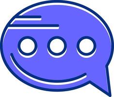 Chat Filled Slip Style Icon vector
