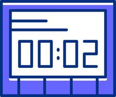 Clock Filled Slip Style Icon vector
