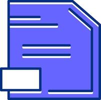 File Filled Slip Style Icon vector