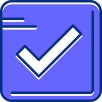 Checkmark Filled Slip Style Icon vector