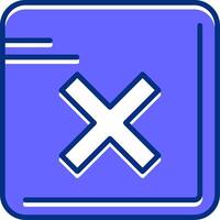 Cross Filled Slip Style Icon vector