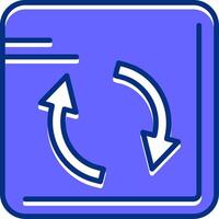 Refresh Filled Slip Style Icon vector