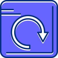 Redo Filled Slip Style Icon vector