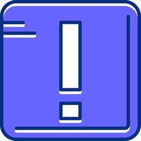 Exclamation mark Filled Slip Style Icon vector