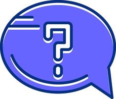 Help Filled Slip Style Icon vector