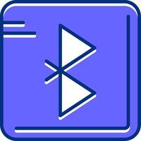 Bluetooth Filled Slip Style Icon vector