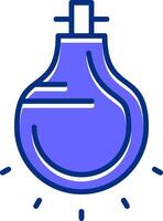 Lightbulb Filled Slip Style Icon vector