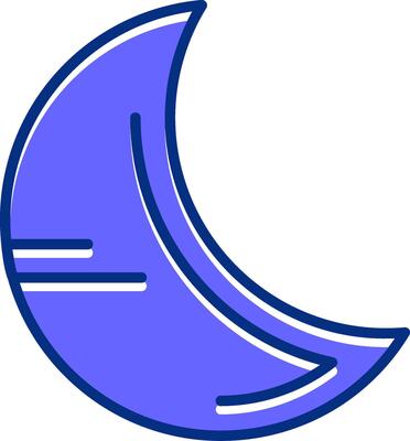 Moon Filled Slip Style Icon