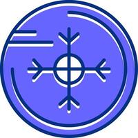 Snowflake Filled Slip Style Icon vector