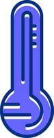 Thermometer Filled Slip Style Icon vector