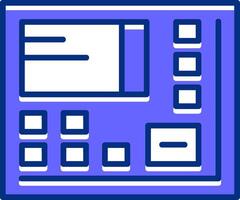 ATM Filled Slip Style Icon vector