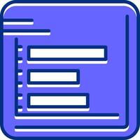 Bar chart Filled Slip Style Icon vector