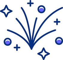 Fireworks Filled Slip Style Icon vector