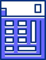 Calculator Filled Slip Style Icon vector