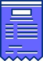 Invoice Filled Slip Style Icon vector