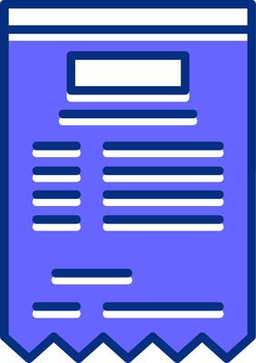 Invoice Filled Slip Style Icon