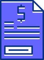 Document Filled Slip Style Icon vector