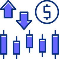 Stock market Filled Slip Style Icon vector