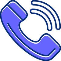 Phone call Filled Slip Style Icon vector