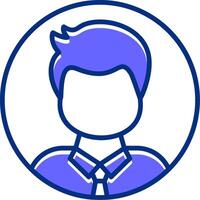 User Filled Slip Style Icon vector