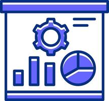 Presentation Filled Slip Style Icon vector