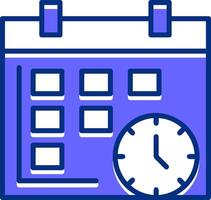 Deadline Filled Slip Style Icon vector