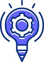Creativity Filled Slip Style Icon vector