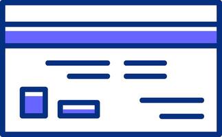 Credit card Filled Slip Style Icon vector