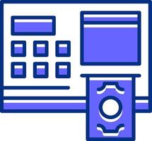 ATM Filled Slip Style Icon vector