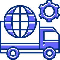 Logistics Filled Slip Style Icon vector
