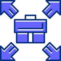 Expansion Filled Slip Style Icon vector