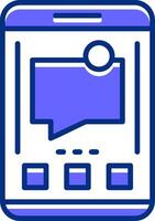 Messages Filled Slip Style Icon vector