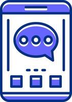 Comment Filled Slip Style Icon vector
